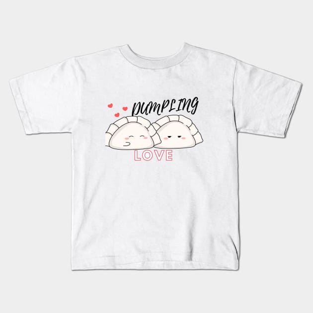 Dumpling love -Loving Dumplings Kids T-Shirt by small Mandarin